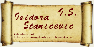 Isidora Stanićević vizit kartica